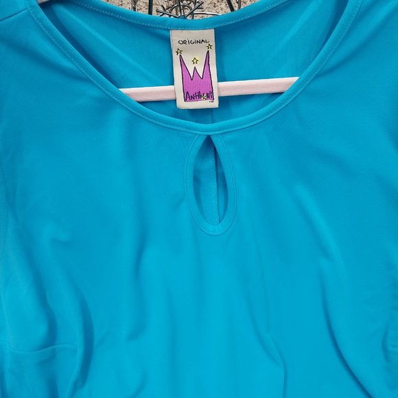 2966 Size 3X Anthony 2 Piece Teal Green Knit NWT - Picture 4 of 10